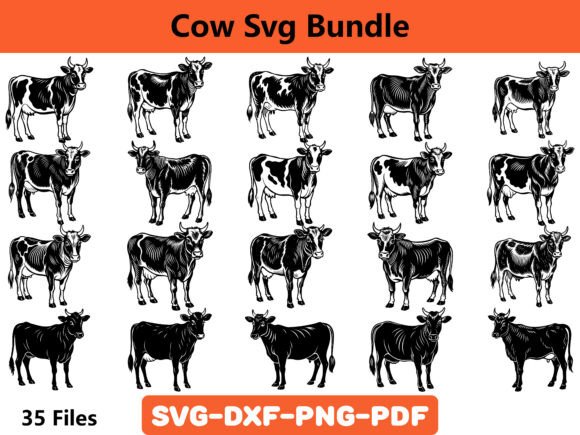 A Cow SVG Bundle for Crafts & Graphics