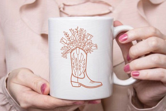 A Cowboy Boot Filled with Wildflowers SVG for Crafted Business Graphics
