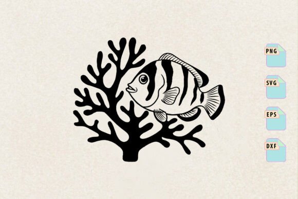 Banded Butterflyfish SVG: A Graphics Crafts Asset for Branding
