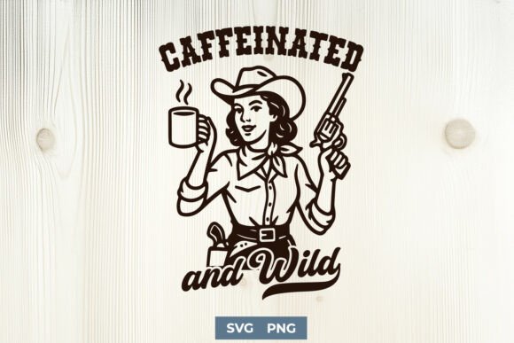 Caffeinated Cowgirl Graphics for Crafty Brand Campaigns