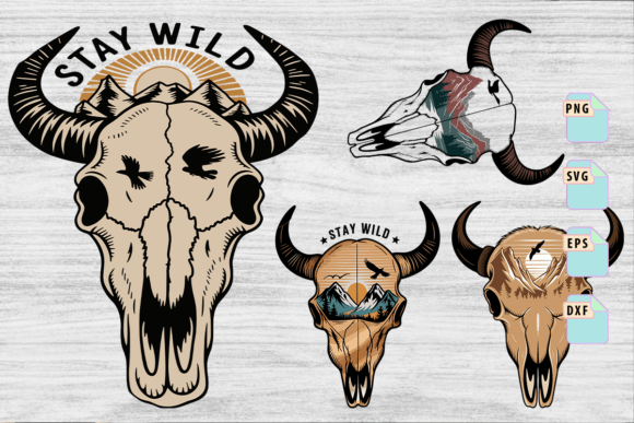 Cow Skull Floral SVG Bundle for Crafted Brand Graphics