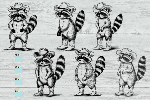 Graphic Design Asset Review: The Raccoon Cowboy Hat Bundle