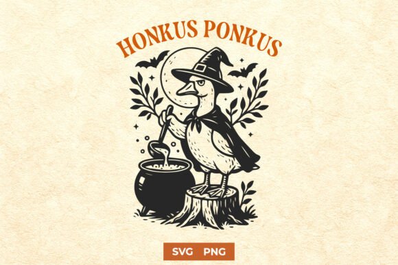 Honkus Ponkus Goose Witch Graphics for Crafts