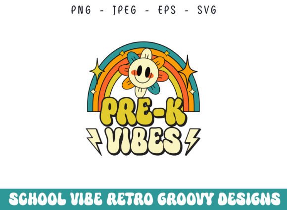 Pre K Retro Graphics: Groovy Vibes for Crafts & Marketing