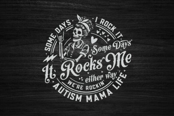 Rocking Autism Mama: A Versatile Craft Graphic for Authentic Projects