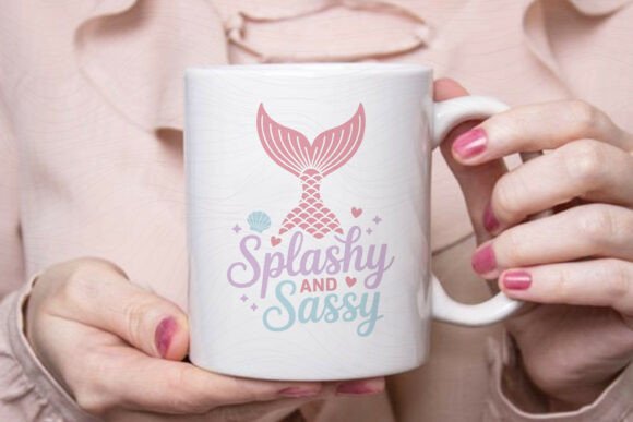 Splashy and Sassy Mermaid Quote SVG for Crafts