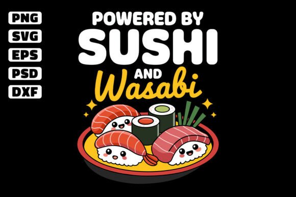 Sushi and Wasabi SVG Design for Embroidery Projects