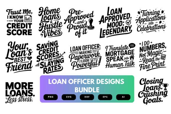 SVG Graphics for Loan Officer Crafts & Commercial Products